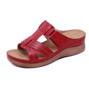 Women's Sandals Premium Orthopedic Open Toe Sandals Vintage Anti-slip Breathable for Summer Soft Beach Sole Plus (Random gift)