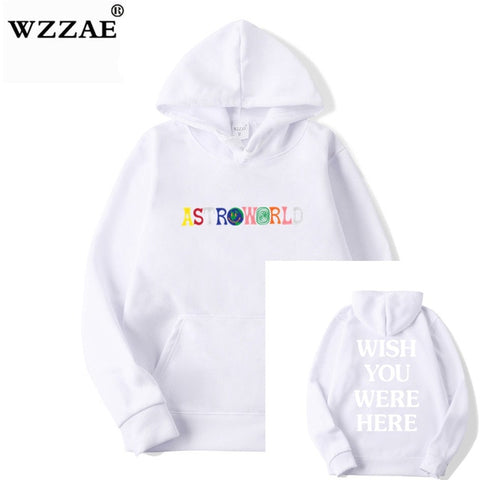 TRAVIS SCOTT ASTROWORLD WISH YOU WERE HERE HOODIES fashion letter ASTROWORLD HOODIE streetwear Man woman Pullover Sweatshirt