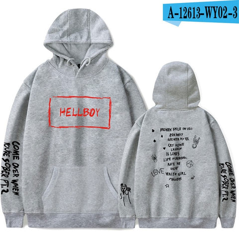 Lil Peep Hoodies sweatshirt Hell Boy Lil.peep Men/women hot sale Hooded Male female Sudaderas Cry Baby Hood Hoddie Sweatshirts