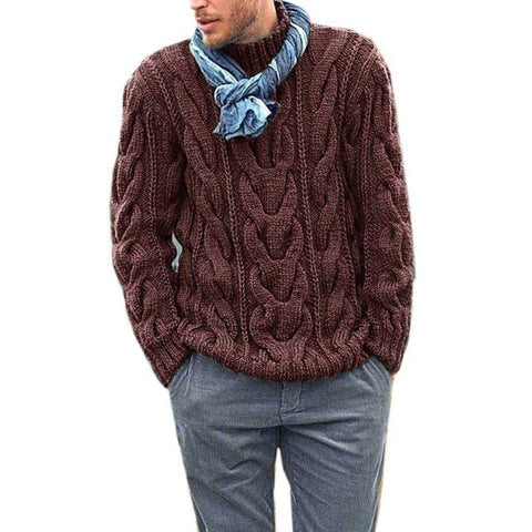 2019  Winter Men's Pullover Sweater Casual Soft and Comfortable Pullover Sweater coat Thick warm Hand-knitted Cool Men's Sweater