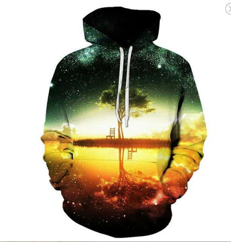 Space Galaxy Hoodies Men/Women Sweatshirt Hooded 3d Brand Clothing Cap Hoody Print Paisley Nebula Jacket