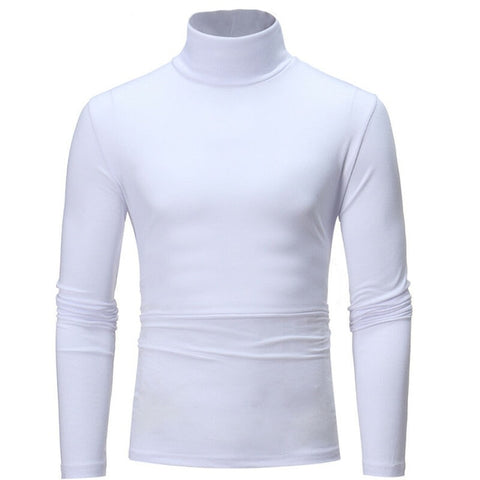 New Fashion Mens Cotton Turtle Neck Turtleneck Sweaters Stretch Shirt Tops Plus Size