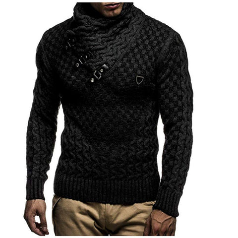 ZOGAA Men Sweaters 2019 Hot Warm Hedging Turtleneck Pullover Sweater Male Casual Knitwear Slim Winter Sweater Men Brand Clothing