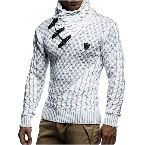 ZOGAA Men Sweaters 2019 Hot Warm Hedging Turtleneck Pullover Sweater Male Casual Knitwear Slim Winter Sweater Men Brand Clothing