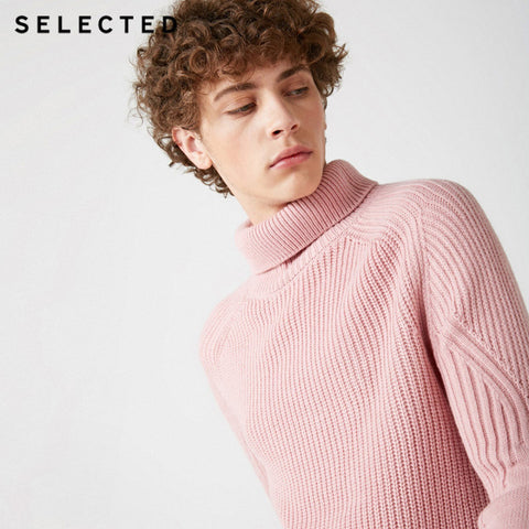 SELECTED 2019 High Neck Multiple Colors Turtleneck Knitted Pullovers Men's Wool-blend Sweater | 418425533