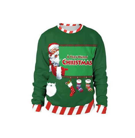 2019 Pullover Womens Mens Hoodies Sweaters Tops Ugly Christmas Sweater Santa Elf FunnyAutumn Winter Clothing