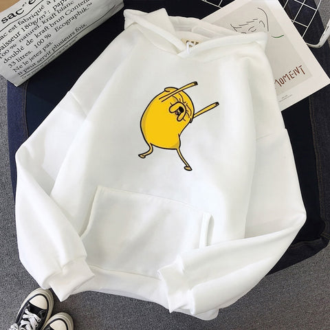 Old Yellow Man Graphics Print Creative Fun Hoodies Women Warm Sweatshirt Hip Hop Streetwear Kawaii Oversized Hoodie Harajuku