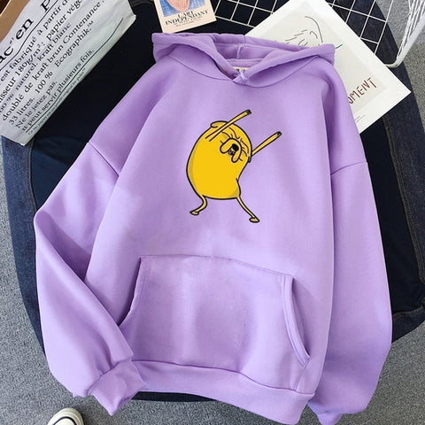 Old Yellow Man Graphics Print Creative Fun Hoodies Women Warm Sweatshirt Hip Hop Streetwear Kawaii Oversized Hoodie Harajuku