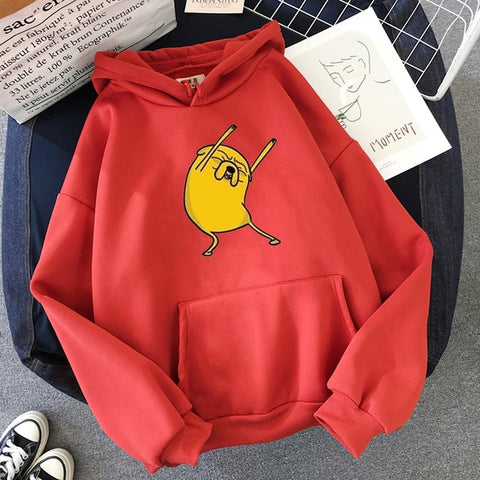 Old Yellow Man Graphics Print Creative Fun Hoodies Women Warm Sweatshirt Hip Hop Streetwear Kawaii Oversized Hoodie Harajuku