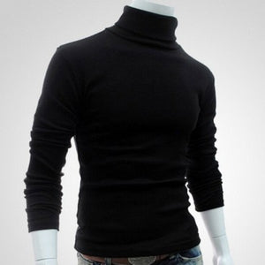 Men Pullover Turtleneck Autumn Winter Men's Sweater Slim Fit Lightweight Long Sleeve Mens Casual Wool Knitted Pullover Homme