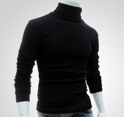 Men Pullover Turtleneck Autumn Winter Men's Sweater Slim Fit Lightweight Long Sleeve Mens Casual Wool Knitted Pullover Homme