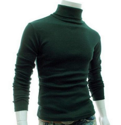 Men Pullover Turtleneck Autumn Winter Men's Sweater Slim Fit Lightweight Long Sleeve Mens Casual Wool Knitted Pullover Homme