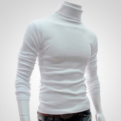 Men Pullover Turtleneck Autumn Winter Men's Sweater Slim Fit Lightweight Long Sleeve Mens Casual Wool Knitted Pullover Homme