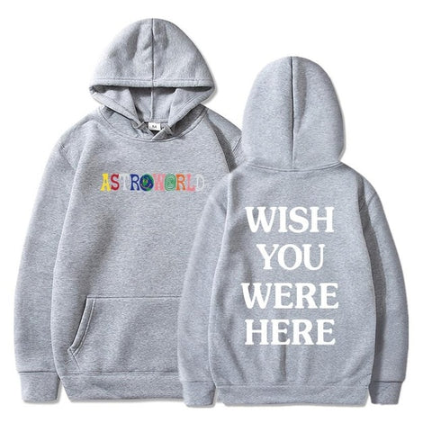 TRAVIS SCOTT ASTROWORLD WISH YOU WERE HERE HOODIES fashion letter ASTROWORLD HOODIE streetwear Man woman Pullover Sweatshirt