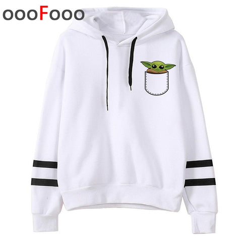 2020 The Mandalorian New Movie Funny Cartoon Hoodies Men Kawaii Baby Yoda Star Wars Sweatshirt Hip Hop Streetwear Hoody Male