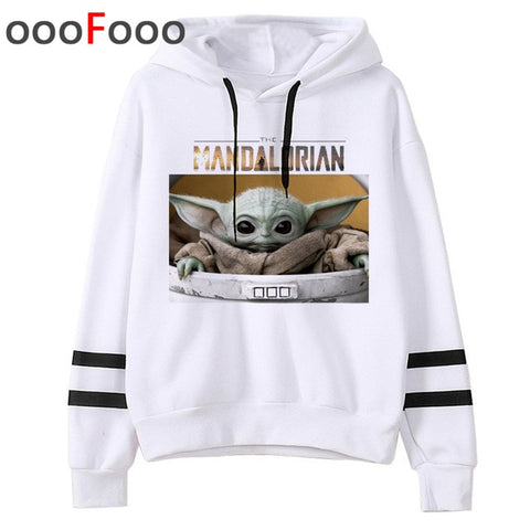 2020 The Mandalorian New Movie Funny Cartoon Hoodies Men Kawaii Baby Yoda Star Wars Sweatshirt Hip Hop Streetwear Hoody Male