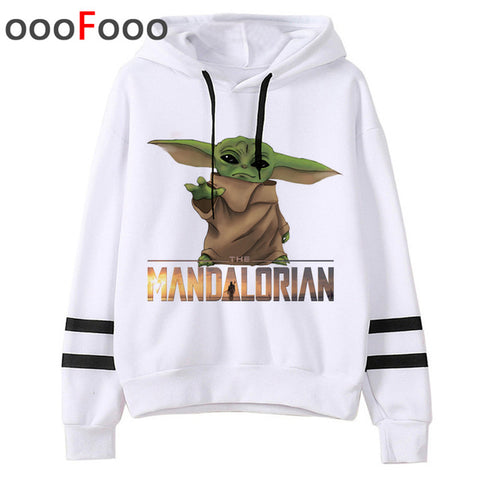 2020 The Mandalorian New Movie Funny Cartoon Hoodies Men Kawaii Baby Yoda Star Wars Sweatshirt Hip Hop Streetwear Hoody Male