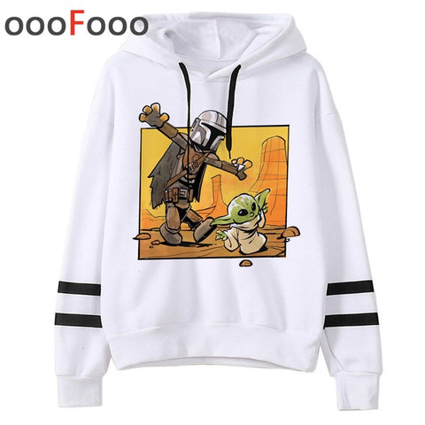 2020 The Mandalorian New Movie Funny Cartoon Hoodies Men Kawaii Baby Yoda Star Wars Sweatshirt Hip Hop Streetwear Hoody Male