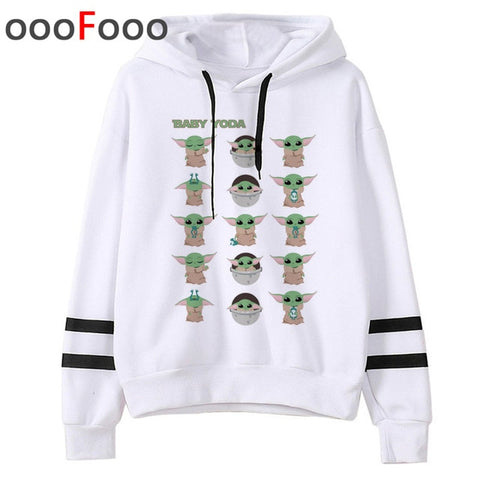 2020 The Mandalorian New Movie Funny Cartoon Hoodies Men Kawaii Baby Yoda Star Wars Sweatshirt Hip Hop Streetwear Hoody Male