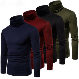 Korea Mens Cotton Turtle Neck Turtleneck Sweater Stretch jumper M L XL 2XL