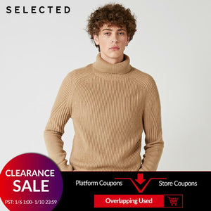 SELECTED 2019 High Neck Multiple Colors Turtleneck Knitted Pullovers Men's Wool-blend Sweater | 418425533