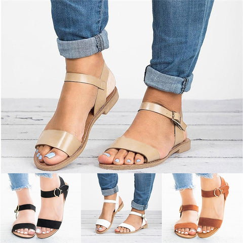 Summer Women's Sandals Ladies Roma Flat Mixed Color Peep Toe Sandals Casual Shoes High Quality Outside Sexy Ladies Shoes