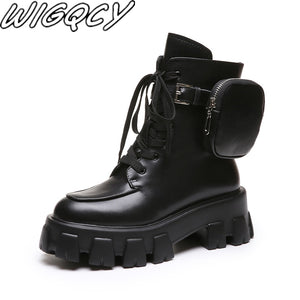 Women winter shoes 2019 new leather velvet warm women's boots trend storage small objects space package sexy women's boots Ankle