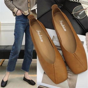 DIWEINI Women Ballet Flats Shoes Genuine Leather Slip on ladies Shallow Moccasins Casual Shoes Female Summer Loafer Shoes Women