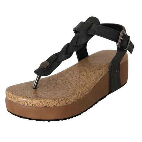 2019 New Summer Women's Sandals Women Wedges Shoes High Heels Ladies Shoes For Beach Flip Flop Platform Sandalias Mujer XKD4317