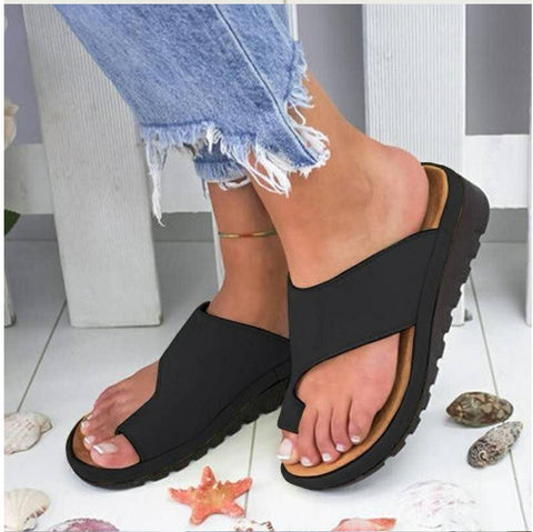2019 Women Summer Breathable Leisure Slippers Thick Sole Heels Beach Sandals Women's Outdoor Non-slip Flip Flops Walking Shoes