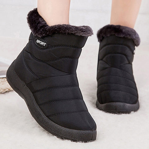 Snow Boots Women's Boots Non-slip Women Winter Boots Fur Warm Ankle Boots For Women Down waterproof Booties Botas Mujer 40 41 42