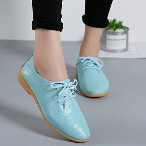 NAUSK Genuine Leather Summer Loafers Women Casual Shoes Moccasins Soft Pointed Toe Ladies Footwear Women Flats Shoes Female