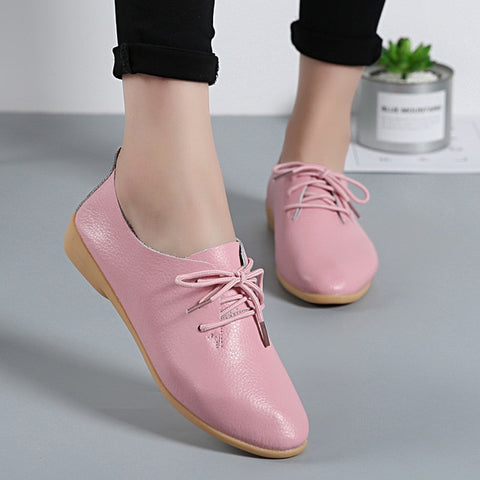 NAUSK Genuine Leather Summer Loafers Women Casual Shoes Moccasins Soft Pointed Toe Ladies Footwear Women Flats Shoes Female